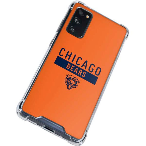 NFL Chicago Bears Orange Performance Series Galaxy S20 FE Clear Case